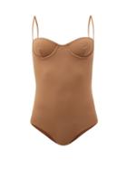 Ladies Beachwear Totme - Underwired Swimsuit - Womens - Light Brown