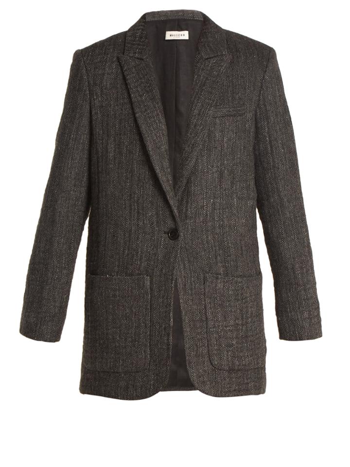 Masscob Single-breasted Herringbone Blazer
