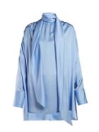 The Row Haree Shirred Silk Shirt