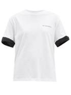 Matchesfashion.com Givenchy - Logo-print Contrast-cuff Cotton T-shirt - Womens - White
