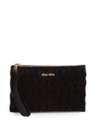 Miu Miu Quilted-velvet Pouch