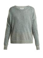 Matchesfashion.com Isabel Marant Toile - Clifton Mohair Blend Sweater - Womens - Light Blue