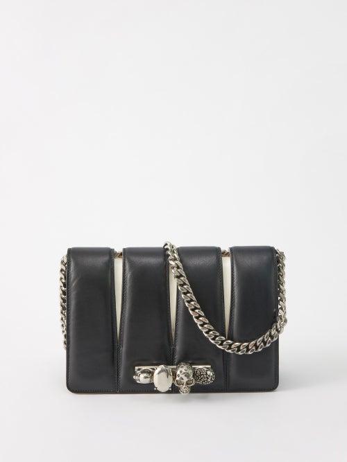 Alexander Mcqueen - The Slash Four Ring Leather Cross-body Bag - Womens - Black