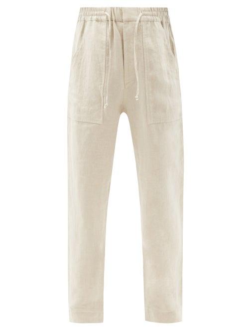 Matchesfashion.com Isabel Marant - Necim Linen-chambray Straight-leg Trousers - Mens - Beige
