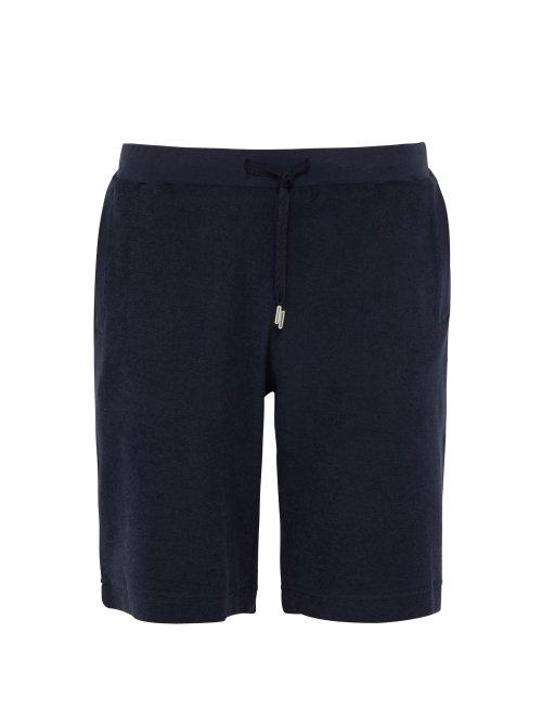 Matchesfashion.com Sunspel - Towelling Shorts - Mens - Navy