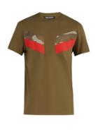 Neil Barrett Modernist Crew-neck Camouflage-panel T-shirt