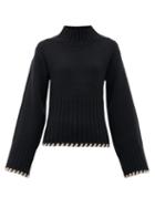 Matchesfashion.com Khaite - Colette High-neck Cashmere Sweater - Womens - Black