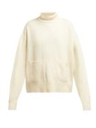 Matchesfashion.com Raey - Pocket Front Roll Neck Cashmere Sweater - Womens - Ivory