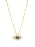 Begum Khan - Lovers Eye Pearl & 24kt Gold-plated Necklace - Womens - Gold Multi