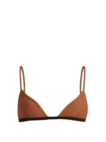Matchesfashion.com Matteau - The Petite Triangle C D Bikini Top - Womens - Black Brown