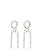 Matchesfashion.com Shrimps - Emma Faux Pearl-embellished Crystal Drop Earrings - Womens - Crystal