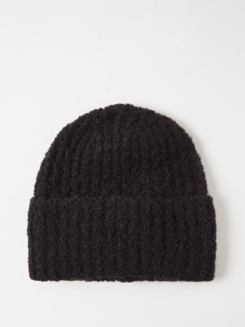 Toteme - Organic-wool Blend Boucl Beanie Hat - Womens - Black