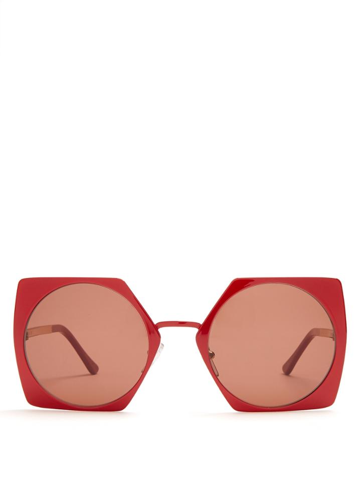 Marni Pentagon Cut-out Circle Sunglasses