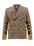 Matchesfashion.com Junya Watanabe - Patchwork Double Breasted Wool Blazer - Mens - Brown Multi
