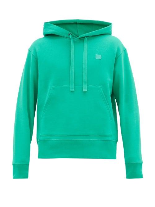 Matchesfashion.com Acne Studios - Ferris Face Cotton Hooded Sweatshirt - Mens - Green