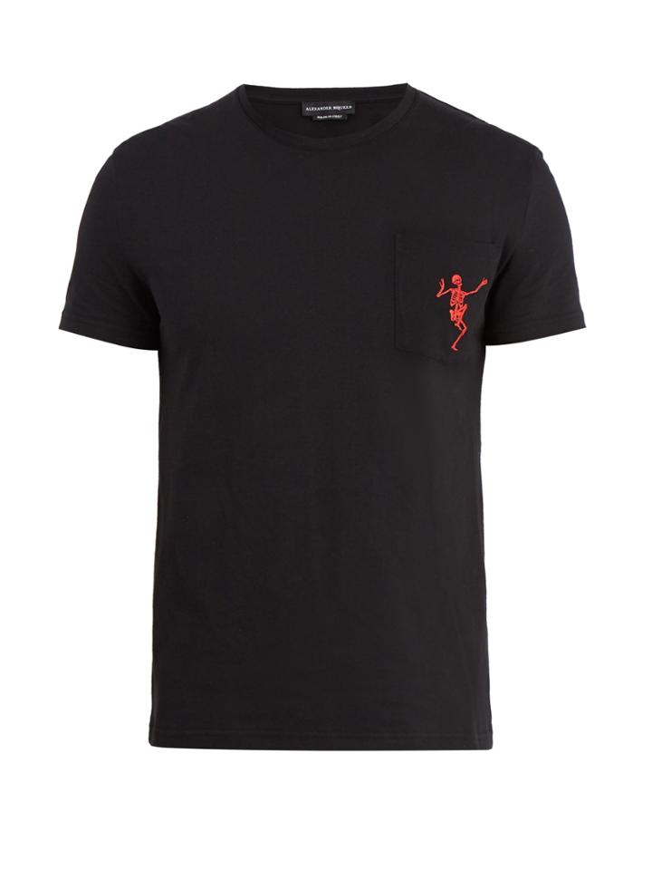 Alexander Mcqueen Dancing Skeleton Cotton T-shirt