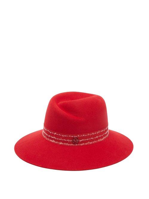Matchesfashion.com Maison Michel - Virginie Showerproof Felt Hat - Womens - Red