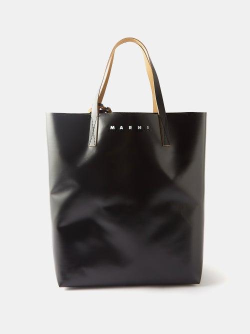 Marni - Colour-block Floral-print Coated-canvas Tote Bag - Mens - Black Multi