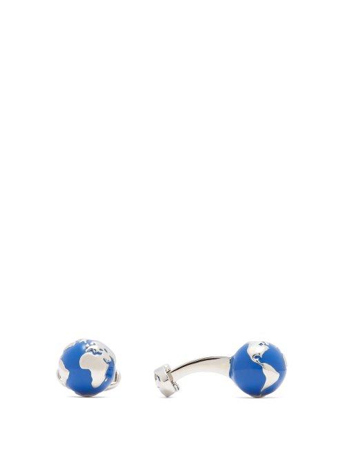 Matchesfashion.com Paul Smith - Globe Cufflinks - Mens - Blue