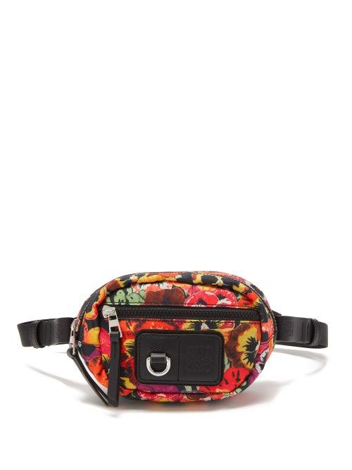 Loewe - X Joe Brainard Pansy-print Nylon Belt Bag - Mens - Multi