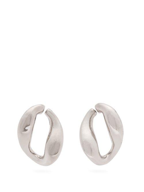 Matchesfashion.com Misho - Chunky Chain Hoop Earrings - Womens - Silver