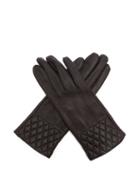 Fusalp - Painy Quilted Leather Gloves - Womens - Black