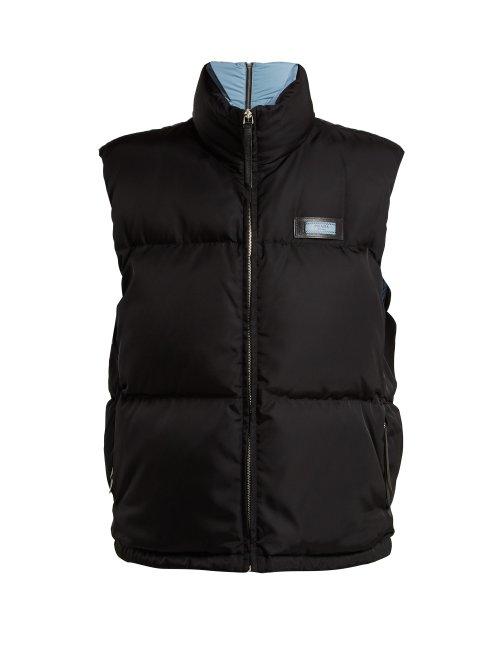 Matchesfashion.com Prada - Down Filled Nylon Gilet - Womens - Black