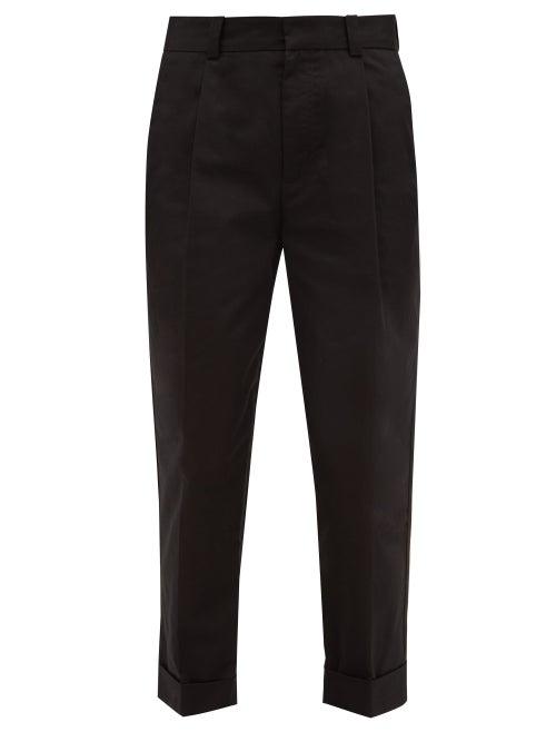 Matchesfashion.com Acne Studios - Turn Up Cuff Cotton Chino Trousers - Mens - Black