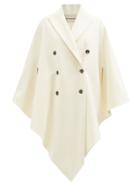 Alexandre Vauthier - Double-breasted Felted-wool Cape Coat - Womens - White