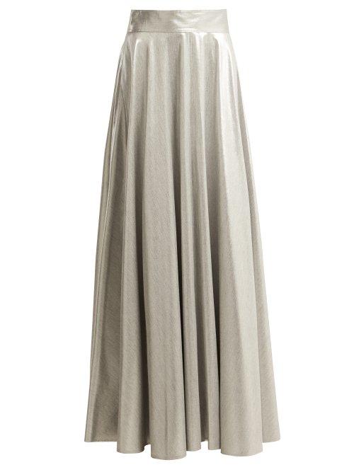 Matchesfashion.com Diane Von Furstenberg - Metallic Long Skirt - Womens - Silver