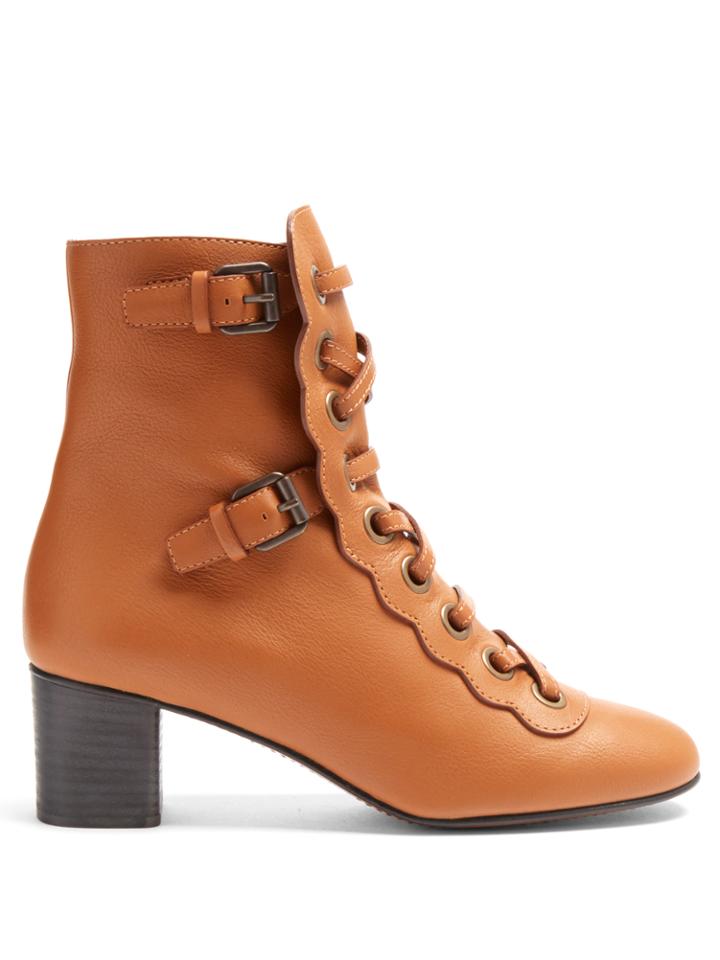 Chloé Orson Lace-up Ankle Boots