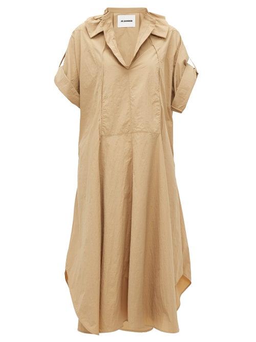 Matchesfashion.com Jil Sander - Lowe Poplin Shirtdress - Womens - Camel