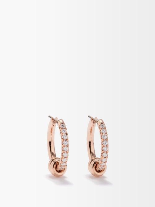 Spinelli Kilcollin - Ara Diamond & 18kt Rose-gold Earrings - Womens - Rose Gold