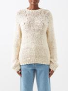 The Elder Statesman - Boucl-cashmere Sweater - Womens - Vanilla