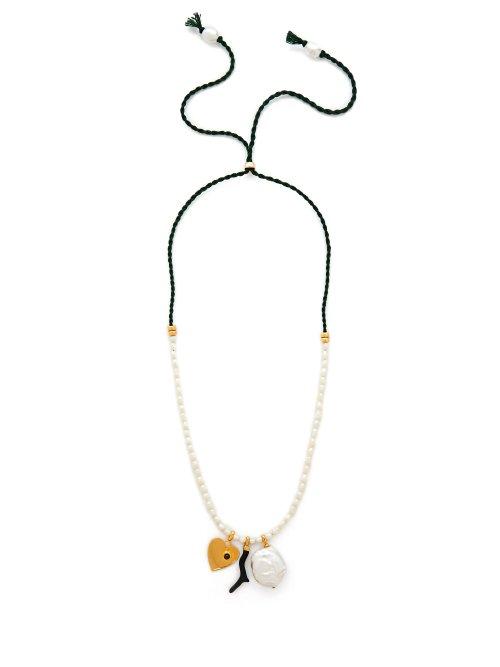 Matchesfashion.com Lizzie Fortunato - Uptown Pearl & Gold Plated Necklace - Womens - Pearl