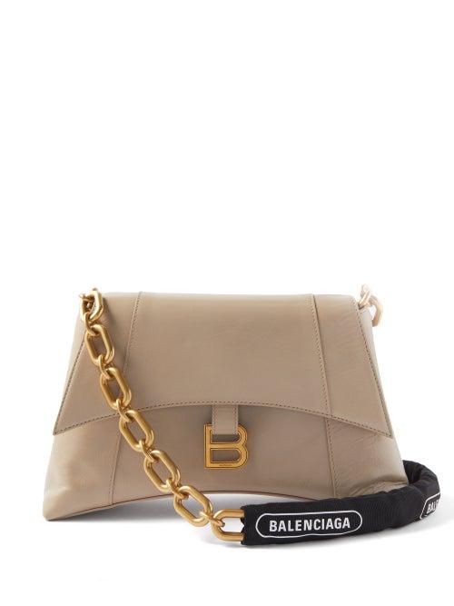 Balenciaga - Downtown Chain-handle Leather Shoulder Bag - Womens - Beige