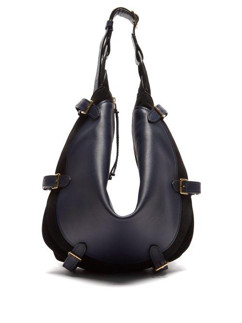 Matchesfashion.com Altuzarra - Play Large Leather Hobo Bag - Womens - Navy Multi