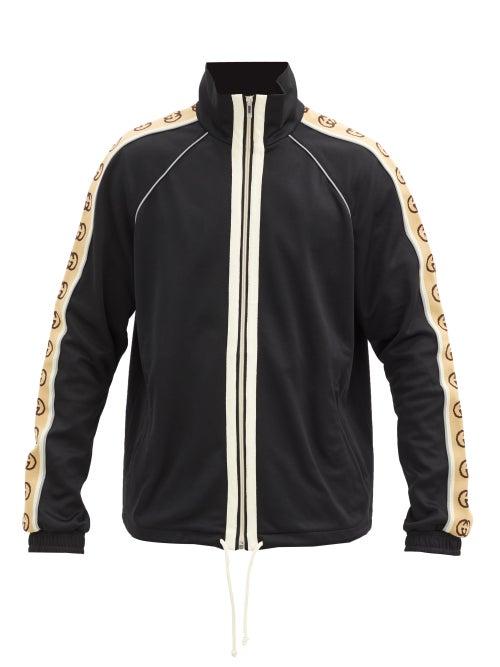 Matchesfashion.com Gucci - Gg Side-stripe Jersey Track Jacket - Mens - Black