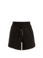 Matchesfashion.com Zeus + Dione - Paxi Geometric Jacquard Silk Blend Shorts - Womens - Black