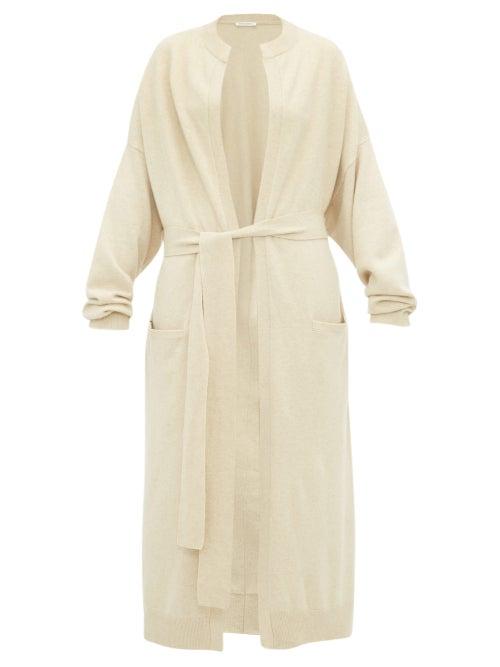 Matchesfashion.com Extreme Cashmere - No.105 Big Coat Cashmere Blend Cardigan - Womens - Beige