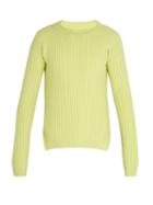 Matchesfashion.com Rick Owens - Fisherman Ribbed Knit Wool Sweater - Mens - Yellow