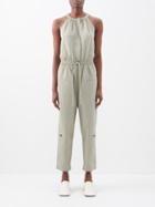 Proenza Schouler White Label - Elasticated-waist Sleeveless Twill Jumpsuit - Womens - Light Khaki