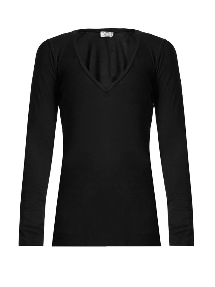 Frame Cotton-jersey Long-sleeved T-shirt