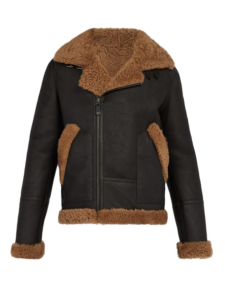 Yves Salomon Shearling-lined Leather Jacket