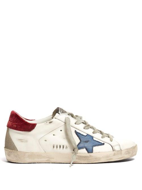Matchesfashion.com Golden Goose - Superstar Leather Trainers - Womens - White Navy