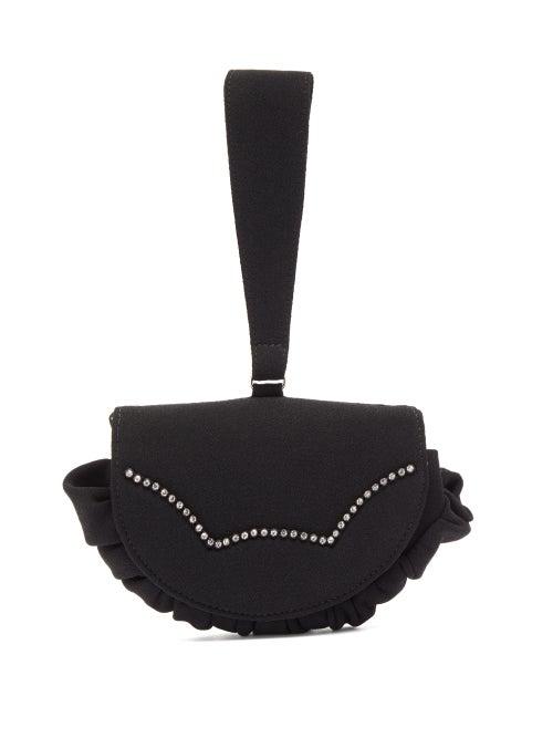 Matchesfashion.com Shrimps - Kit Crystal-embellished Clutch - Womens - Black