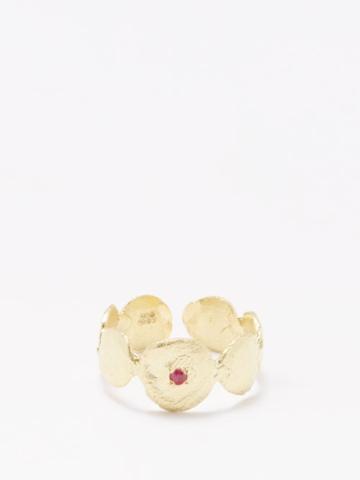 Alia Bin Omair - Satami Ruby & 18kt Gold Ring - Womens - Yellow Gold