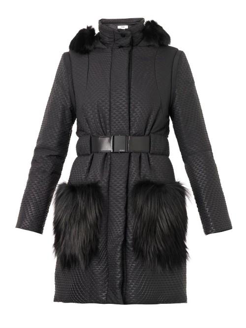 Fendi Fur-trimmed Quilted Ski Coat