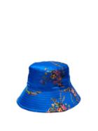 Matchesfashion.com Preen By Thornton Bregazzi - Holly Floral Print Silk Hat - Womens - Blue