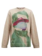 Matchesfashion.com Valentino - X Undercover Intarsia Mohair Blend Sweater - Mens - Cream